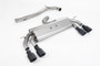 VW Golf R MK7.5 2.0 TSI 310ps (Non GPF Models & 76mm systems) - Non-Valved & Non-Resonated (Louder) Cat-Back Race Exhaust System with Cerakote Black GT-100 Round Tips