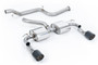 Ford Focus MK2 RS - Non-Resonated (Louder) Cat-Back Exhaust System with Carbon Jet-115 Trims