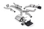 Audi RS6/RS7 C8 - Resonated (Quieter) Cat Back System (Twin 80mm) with Cerakote Black Oval Trims