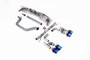 VW Golf GTI Mk8 - Particulate Filter-Back - Golf R Style - Race (Loudest) with Burnt / Blue Titanium Tips