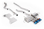 Honda Civic FL5 Type R - Non Resonated (Loudest) Non-Valved Catback Systems with Burnt/Blue Titanium Trims