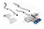 Honda Civic FL5 Type R - Part Resonated (Road+) Non-Valved Catback Systems with Burnt/Blue Titanium Trims