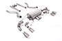 Land Rover Defender 90 5.0 V8 (NAS Non GPF Models) - Cat Back Valved System with Brushed Titanium Trims - Non Resonated