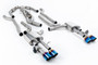 Audi S8 D5 V8 (Long Wheel Base) - Non-Resonated (Louder) Cat-Back with Burnt/Blue Titanium Tips