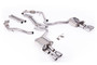 Audi S5 B9 Sport Diff models with Brace Bars - Non-Resonated Cat-Back (Louder) with Quad Polished Trims