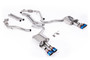Audi S5 B9 Sport Diff models with Brace Bars - Non-Resonated Cat-Back (Louder) with Quad Burnt/Blue Titanium Trims
