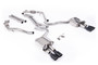 Audi S5 B9 Sport Diff models with Brace Bars - Non-Resonated Cat-Back (Louder) with Quad Cerakote Black Ovals Trims
