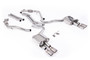 Audi S5 B9 Sport Diff models with Brace Bars - Non-Resonated Cat-Back (Louder) with Quad Polished Ovals Trims