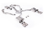 Audi S5 B9 Sport Diff models with Brace Bars (LHD) - Resonated Cat-Back with Quad Polished Oval Trims