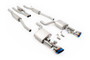 Audi RS4 B7 - V2 Valved Cat-Back with Active H Pipe and Burnt/Blue Titanium Ovals