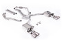 Audi S5 B9 Sport Diff models with Brace Bars - Non-Resonated Cat-Back (Louder) with Quad Brushed Titanium Trims