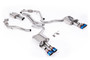 Audi S5 B9 Sport Diff models with Brace Bars (RHD) - Resonated Cat-Back with Quad Burnt/Blue Titanium Trims