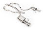 Audi S4/S5 B9 Sport Diff without Brace Bars - Resonated (Quieter) Cat-Back Exhaust System with Quad GT-100 Polished Trims