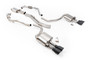 Audi S4/S5 B9 Sport Diff without Brace Bars - Resonated (Quieter) Cat-Back Exhaust System with Quad GT-100 Cerakote Trims