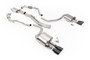 Audi S4/S5 B9 Sport Diff without Brace Bars - Resonated (Quieter) Cat-Back Exhaust System with Quad Cerakote Black Oval Trims
