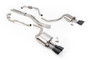 Audi S4/S5 B9 Sport Diff without Brace Bars - Non-Resonated (Louder) Cat-Back Exhaust System with Quad GT-100 Cerakote Black