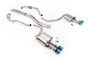 Audi S4/S5 B9 Sport Diff without Brace Bars - Non-Resonated (Louder) Cat-Back Exhaust System with Quad GT-100 Burnt Titanium