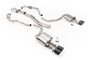 Audi S4/S5 B9 Sport Diff without Brace Bars - Resonated (Quieter) Cat-Back Exhaust System with Quad JET-100 Carbon Trims