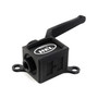 HEL Hydraulic Brake Line Lock with 1/8" NPT Outlets and optional Vertical Lever Cage Bracket