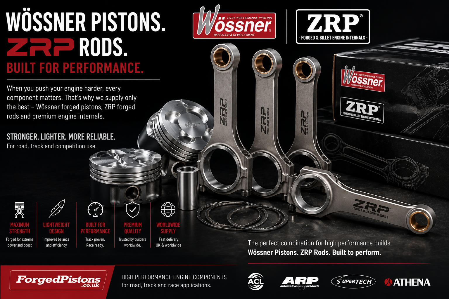 Forged Pistons and Rods – Why Upgrade to Wössner & ZRP