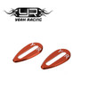 Yeah Racing Alloy Body Wing Protector (Orange) (2pcs) for On Road Bodies