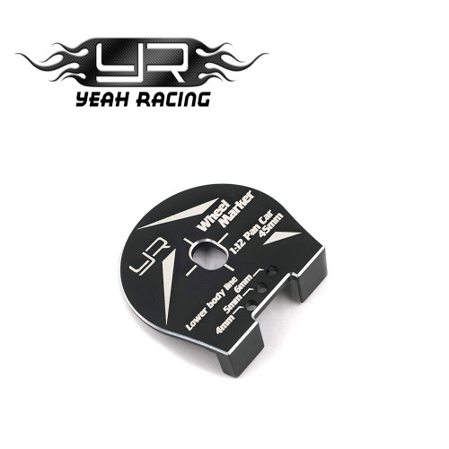 Yeah Racing Alloy Wheel Well Marker For 1:12 LMP GT12 Black