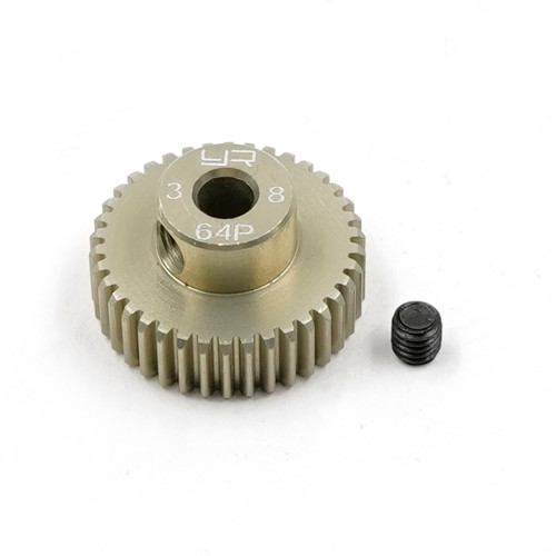 Yeah Racing Aluminium 7075 Hard Coated Motor Gear/Pinions 64P 38T