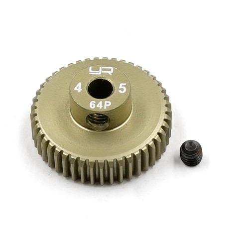 Yeah Racing Aluminium 7075 Hard Coated Motor Gear/Pinions 64P 45T