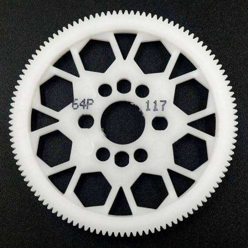 Yeah Racing 117T Delrin Spur Gear 64DP for 1/10th Touring & Drift