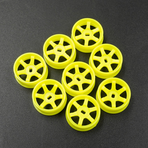 Plastic Narrow Rim Set Type A 8.5mm (Offset 0 +1 +2 +3) Florescent Yellow For 1/28 AWD Mini-Z