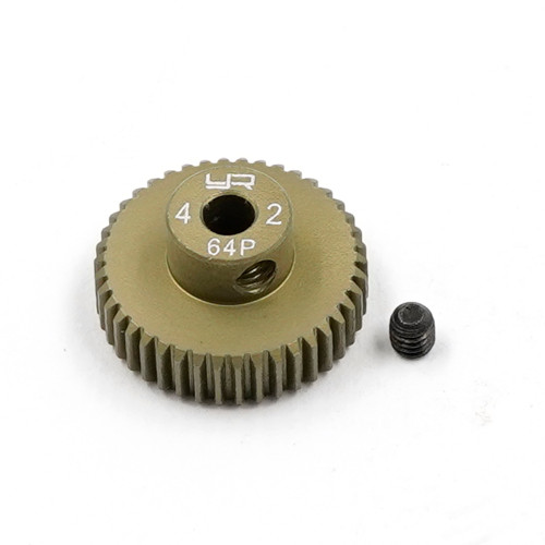 Yeah Racing Aluminium 7075 Hard Coated Motor Gear/Pinions 64P 42T