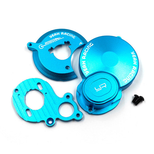 Yeah Racing Aluminium Gear Cover w/Motor Mount For Tamiya BBX (BB-01) Blue