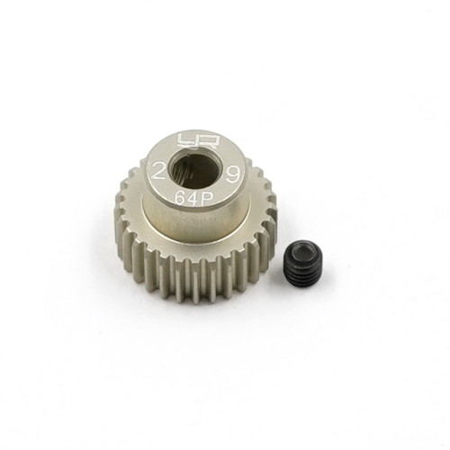 Yeah Racing Aluminium 7075 Hard Coated Motor Gear/Pinions 64P 29T