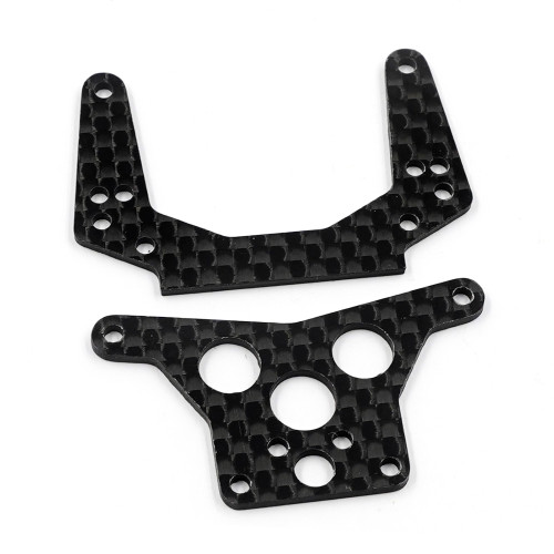 Yeah Racing Graphite Shock Towers Set (F & R ) For Team Associated 1/24 RC10 Buggy
