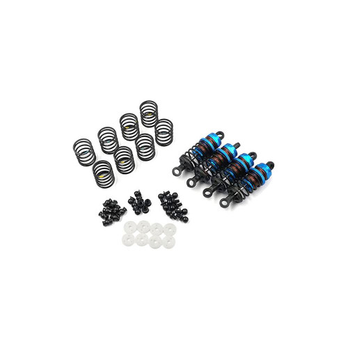 Yeah Racing Aluminium Big Bore Go 55mm Damper Set 4pcs for 1/10 RC Touring Car Blue