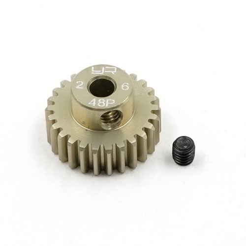 Yeah Racing 26T Aluminium 7075 Hard Coated 48DP Pinion