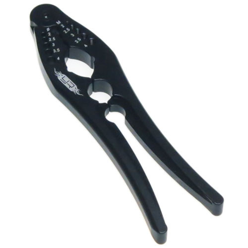 Yeah Racing Alloy Shock Shaft Pliers & Pin, Screw Tester Black