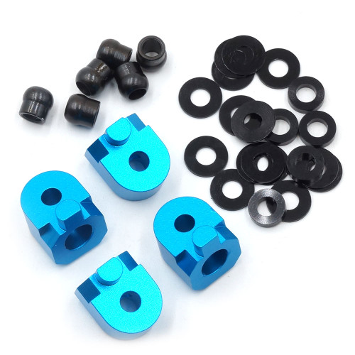 Yeah Racing Alloy Rear Skid Angle Adjust Suspension Mount For Tamiya M07 Blue