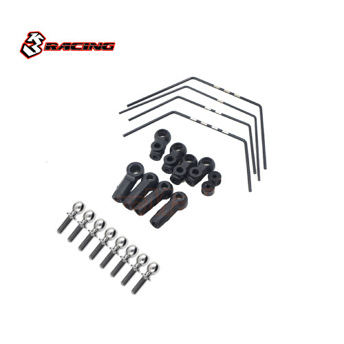 3Racing Front & Rear Stabiliser Set Black For Tamiya M07