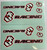 3Racing Sticker Logo Set x 2