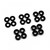 Aluminium M3 X 8mm Flat Washer 0.5 / 1 / 1.5 / 2 / 2.5 4pcs each Black