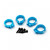 Yeah Racing Aluminium Shock Clamp 4pcs For Tamiya BBX (BB-01) Blue