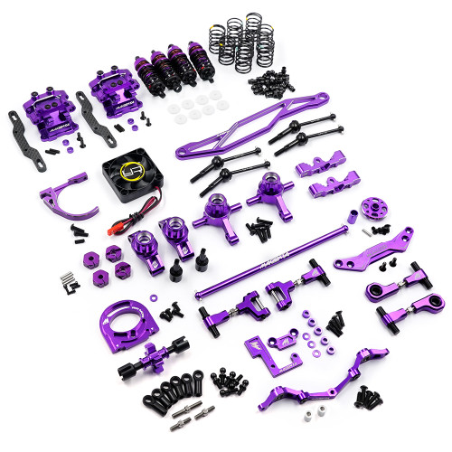 Yeah Racing Magenta Aluminium Conversion Kit For Tamiya TT02 Purple