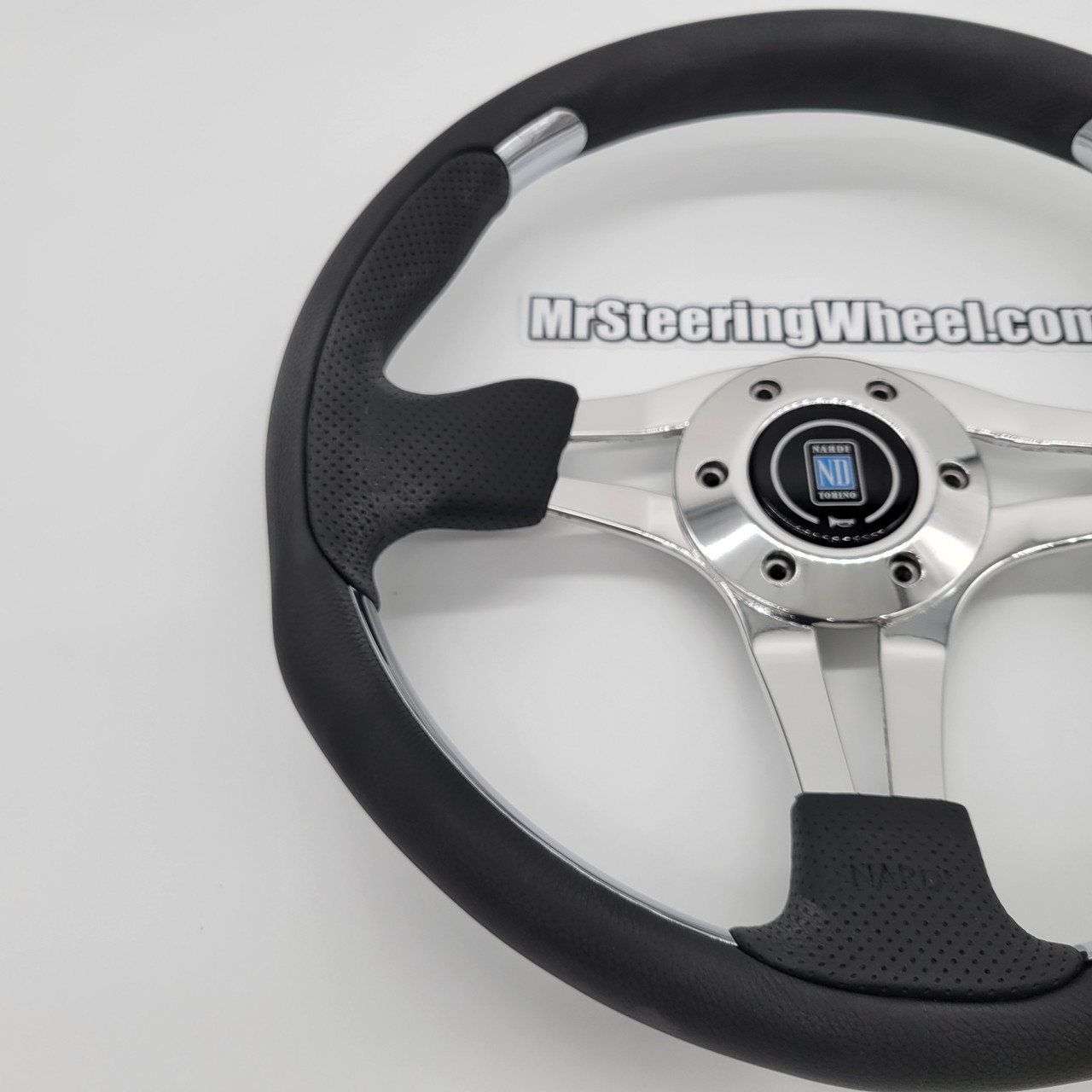 パーツ NARDI ND Nardi ND Classic Leather Black Spokes 330 Steering Wheel