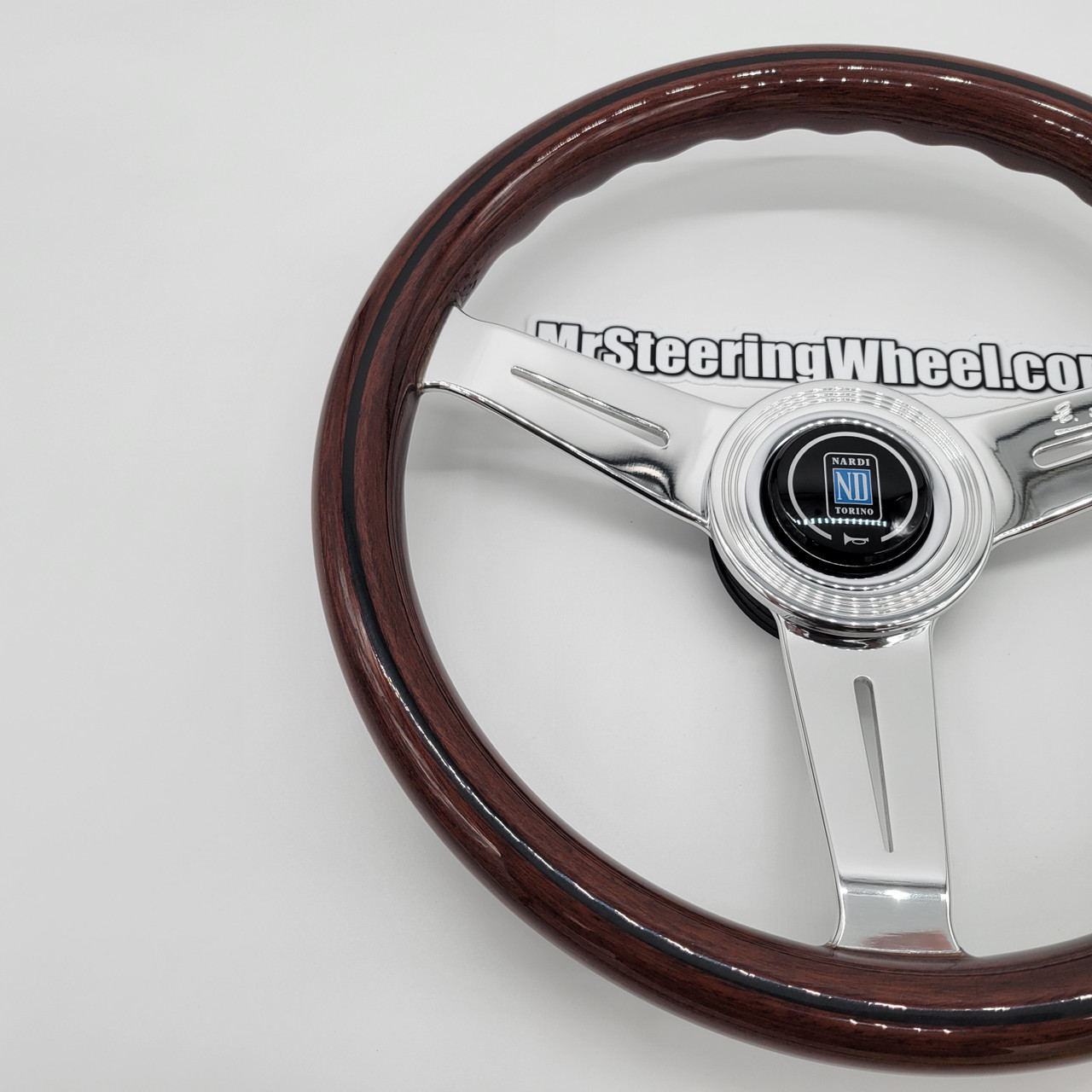 Nardi ND Classic 330mm Wood Silver Steering Wheel | MrSteeringWheel