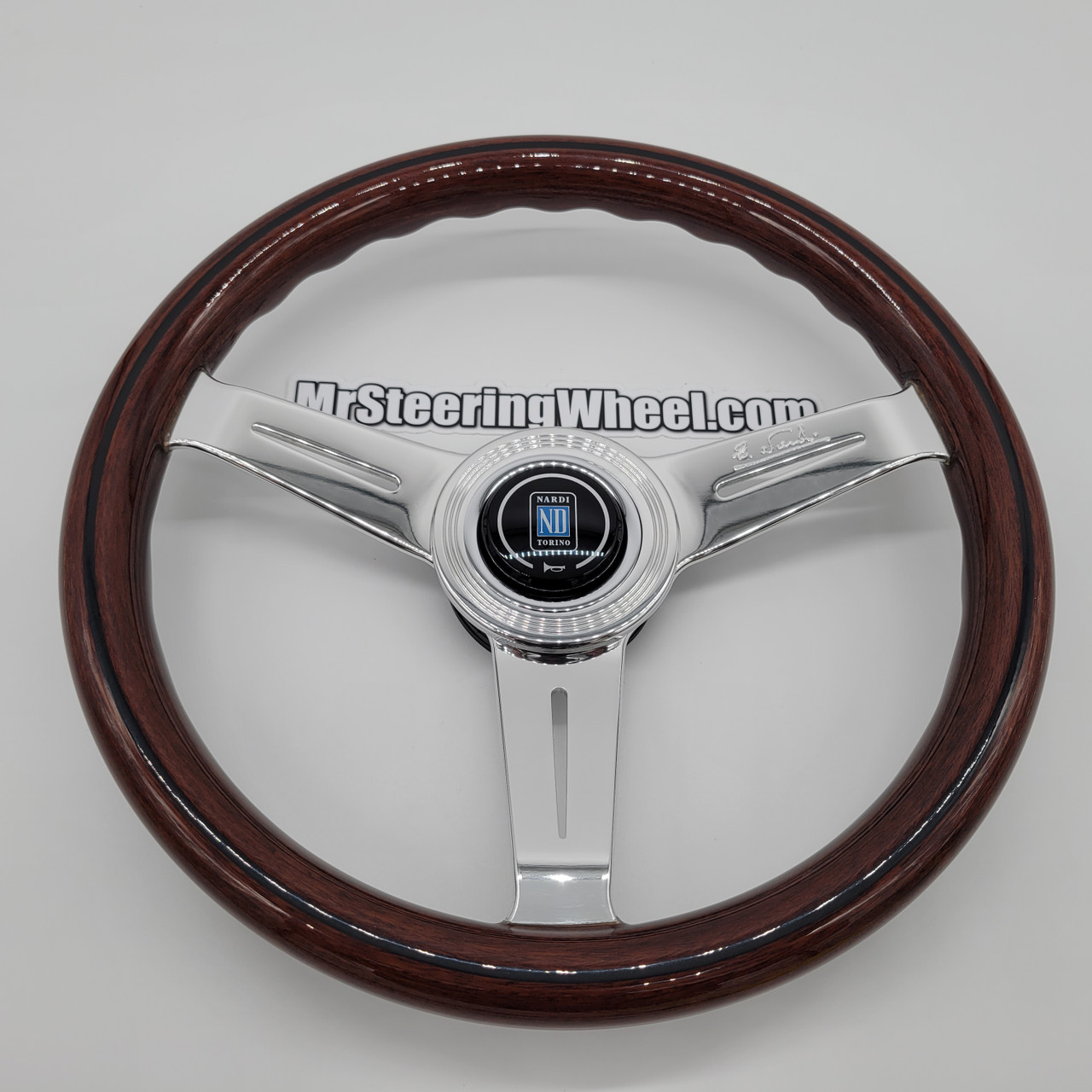 Nardi ND Classic 330mm Wood Silver Steering Wheel | MrSteeringWheel