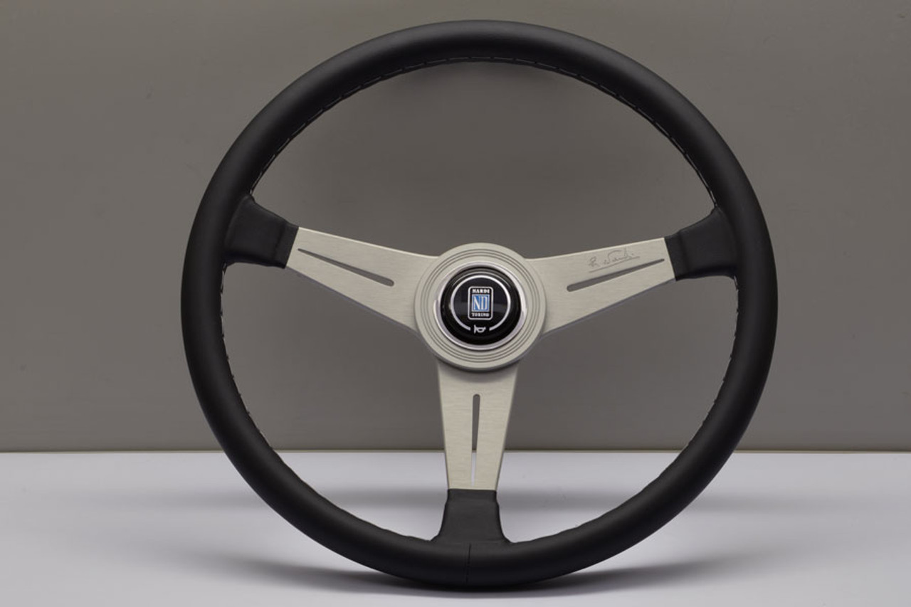 Nardi ND Classic 390mm Leather Silver Steering Wheel