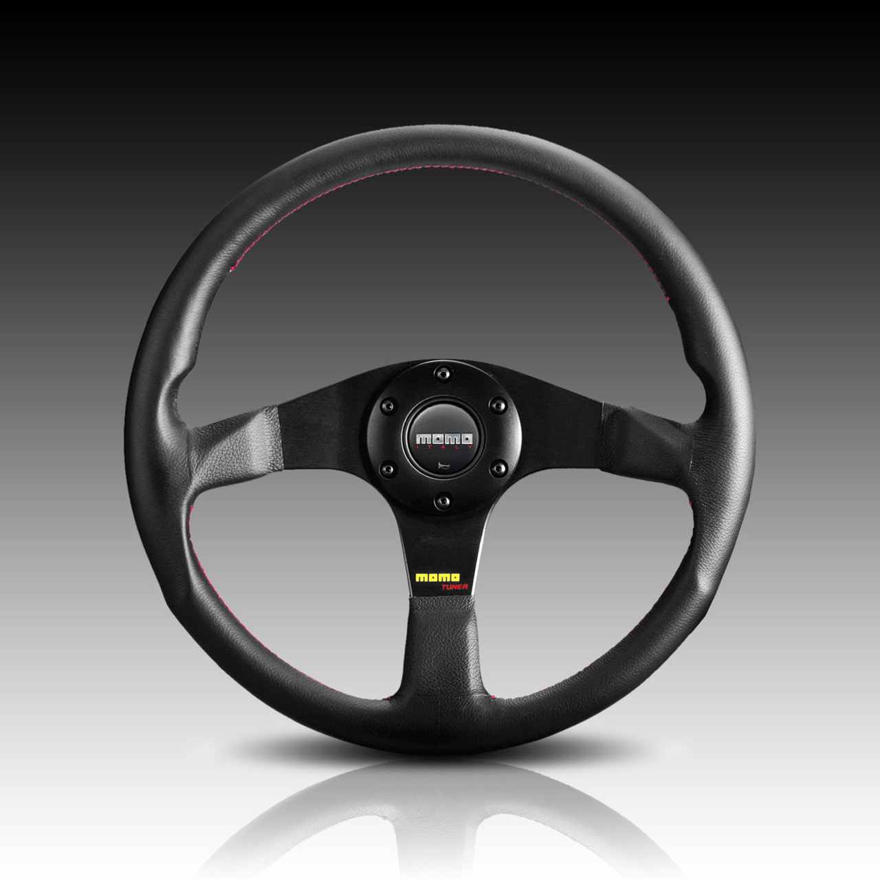 MOMO Tuner Red Stitch Steering Wheel | MrSteeringWheel 