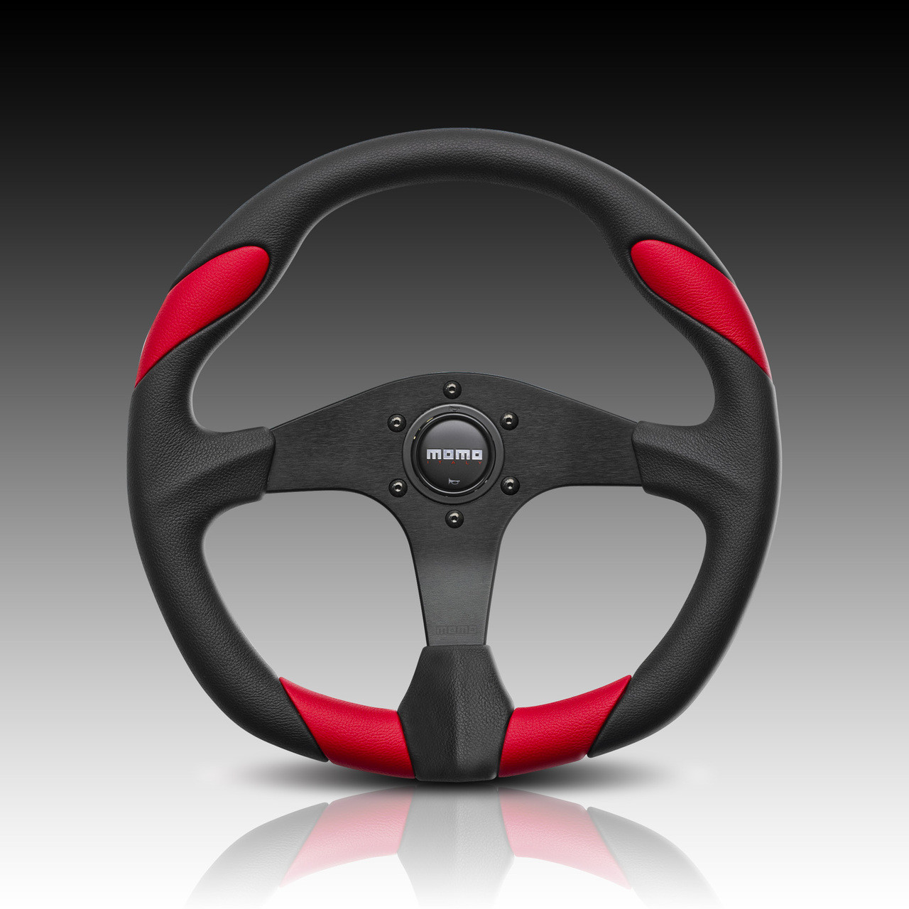 MOMO Quark Red Stitiching Steering Wheel