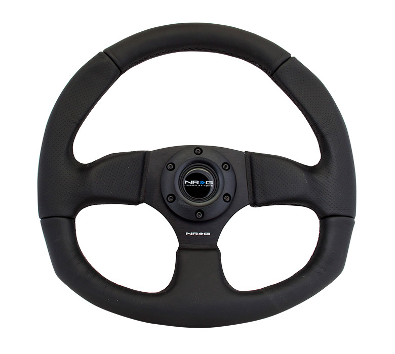 NRG Sport Black Leather Steering Wheel | MrSteeringWheel